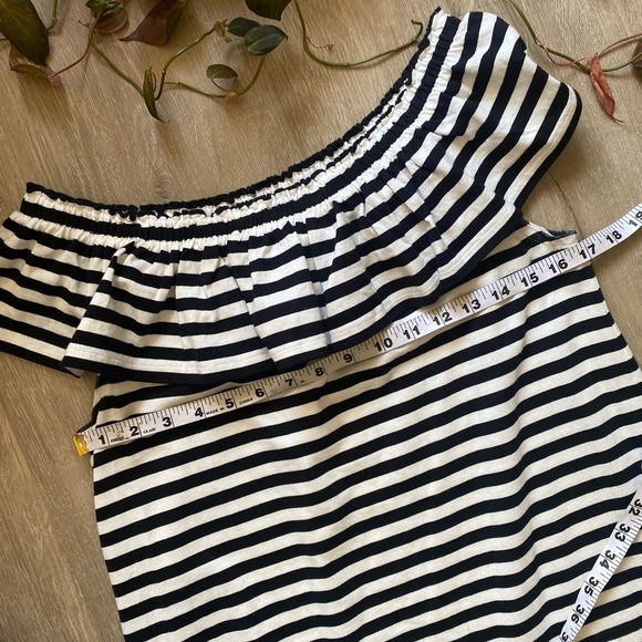 Kate Spade Broome Street Ruffle Off The Shoulder Striped Shift Dress EUC S - Picture 5 of 7